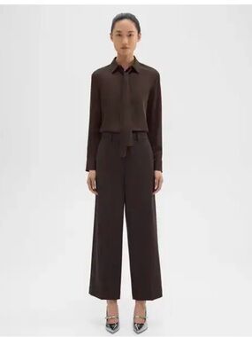 Theory High-Waist Admiral Pant in Mink